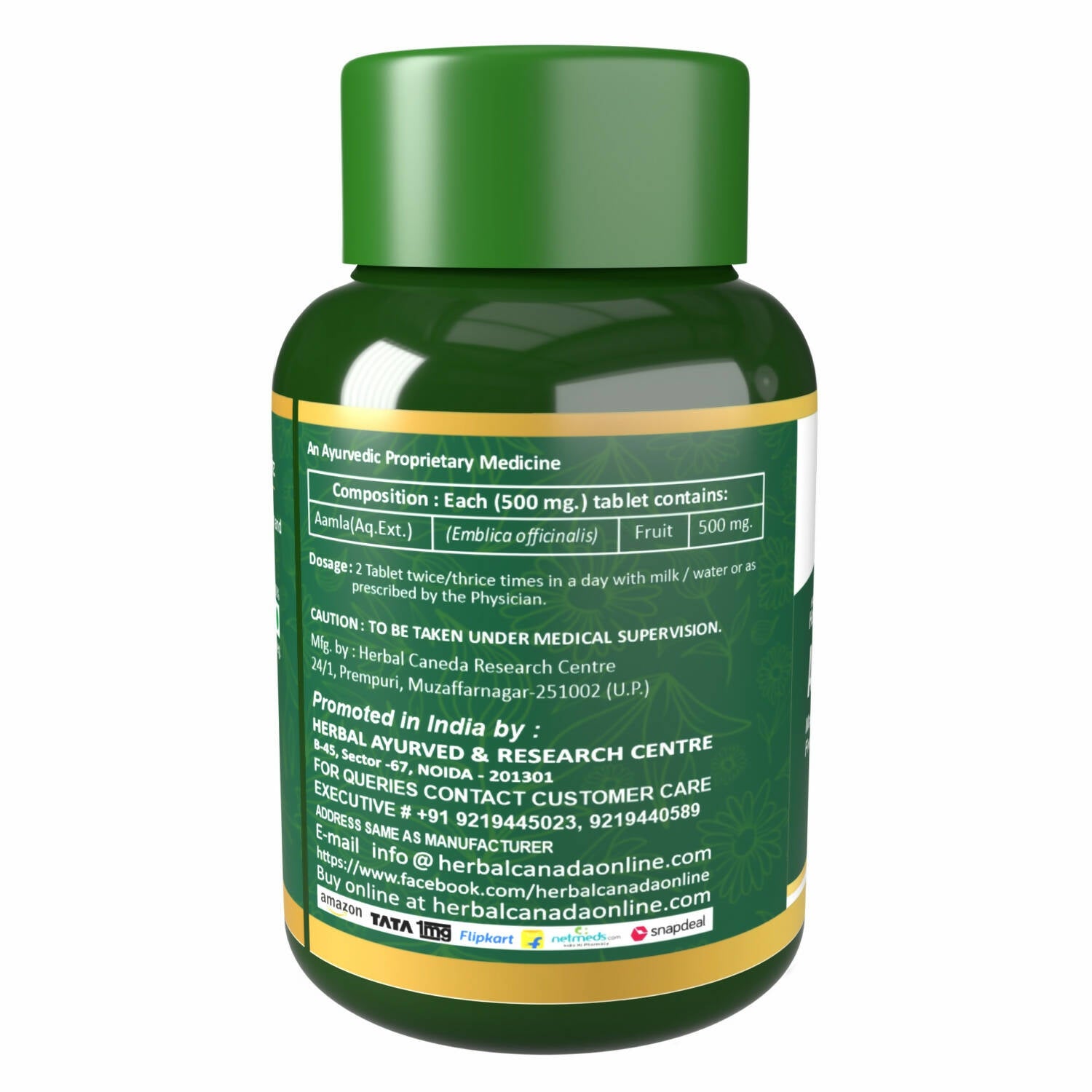 Herbal Canada Amla Extract Tablets - Distacart