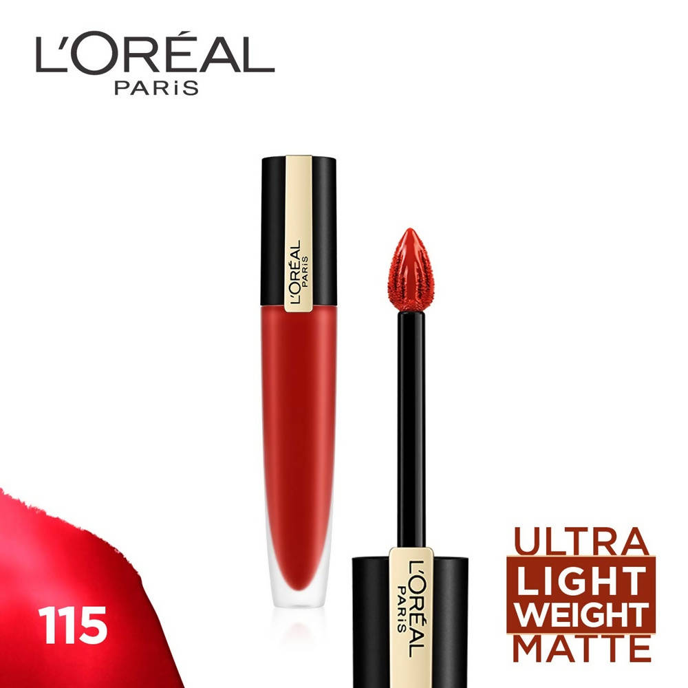 L'Oreal Paris Rouge Signature Matte Liquid Lipstick - 115 I Am Worth It - Distacart