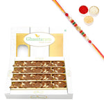 Thumbnail for Ghasitaram Chocolate Kaju Katli With Pearl Beads Rakhi - Distacart