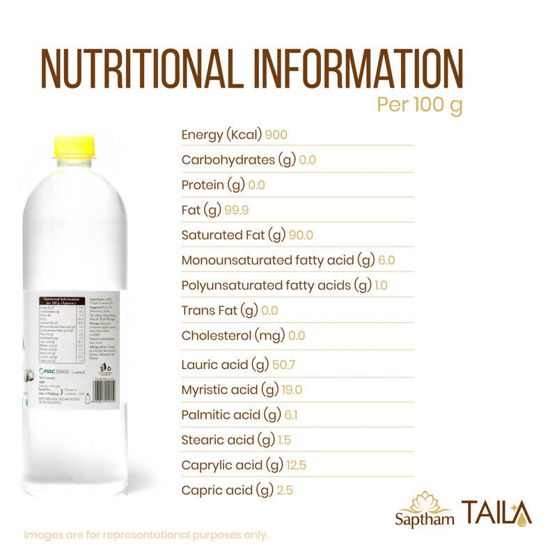 Saptham Taila 100% Natural Virgin Coconut Oil - Distacart