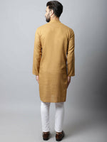 Thumbnail for Even Apparels Brown Color Pure Cotton Men's Kurta With Band Collar (SLD1177) - Distacart