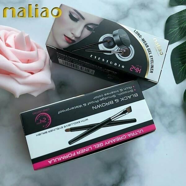 Maliao Professional Long Wear Black And Brown Gel Eyeliner - Distacart