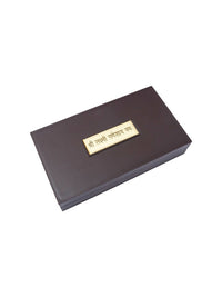 Thumbnail for Golden Peacock 24 KT Gold Plated Laxmi, Ganesha, Saraswati Pooja Box - Distacart