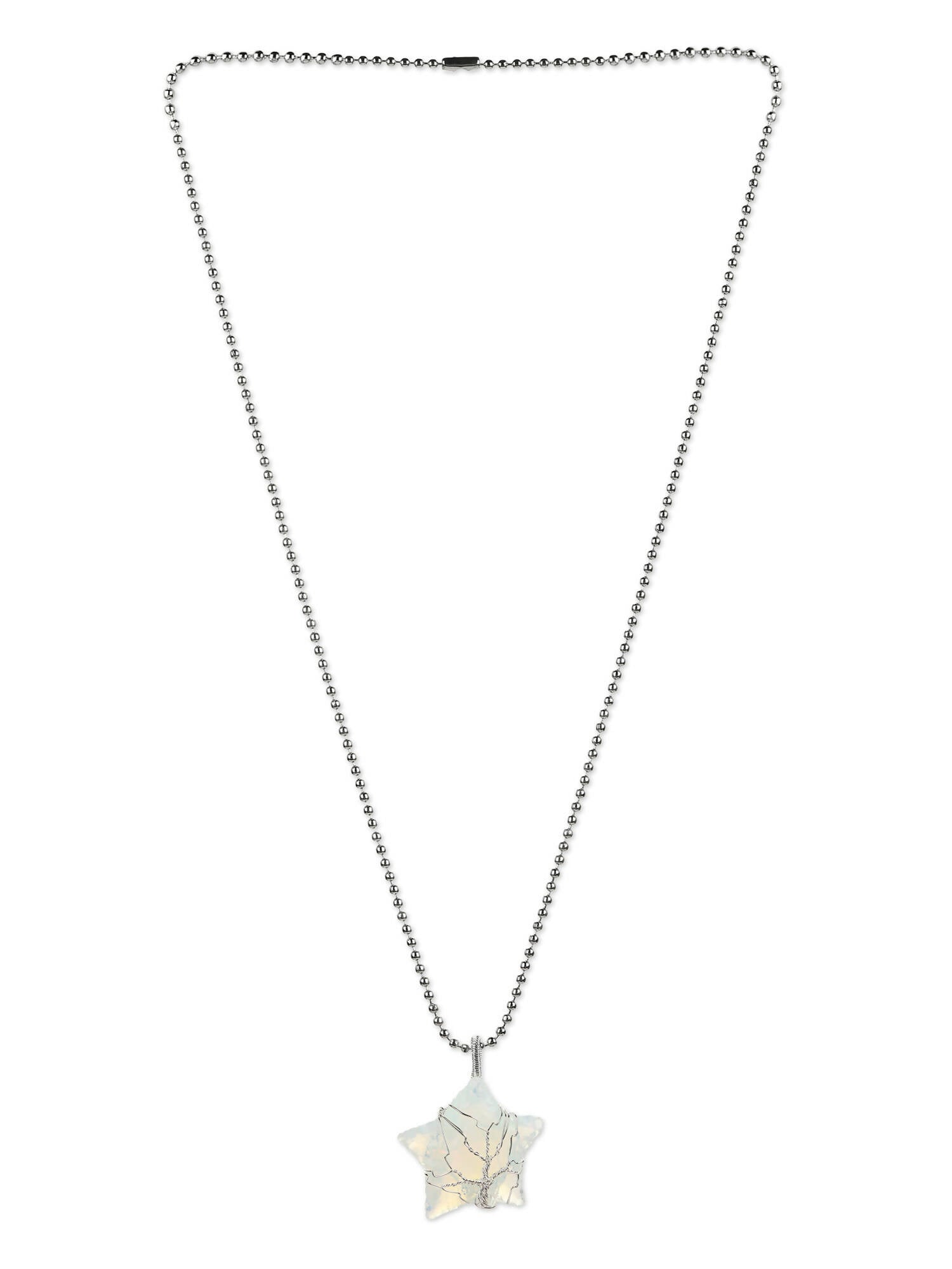 Women's Silver-Toned Blue Silver-Plated Handcrafted Chain - Ruby Raang - Distacart