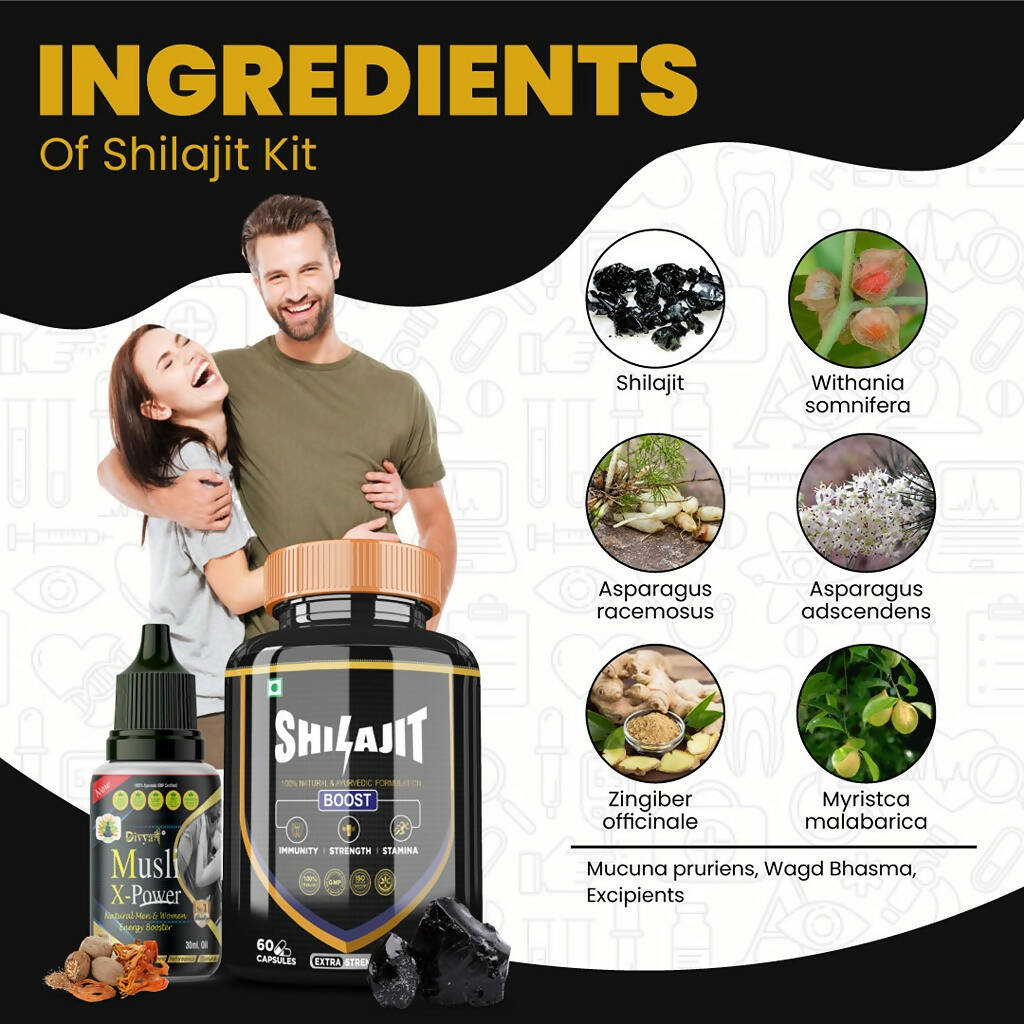 Divya Shree SJ Capsule & Musli X-Power Oil Combo - Distacart