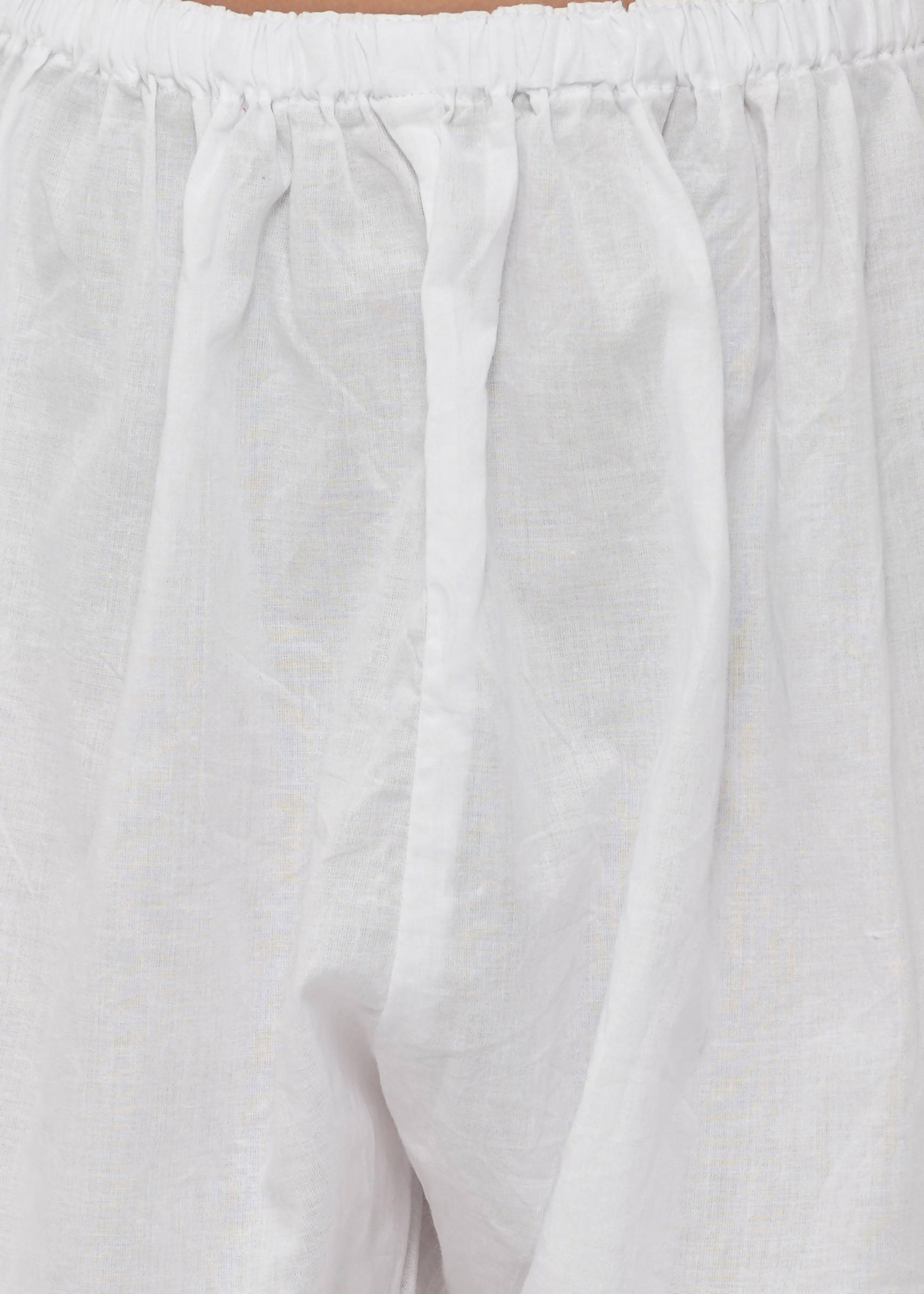 Little Bansi Cotton Floral Kurta with Pearl Buttons & Pyjama in Pink & Cream - Distacart