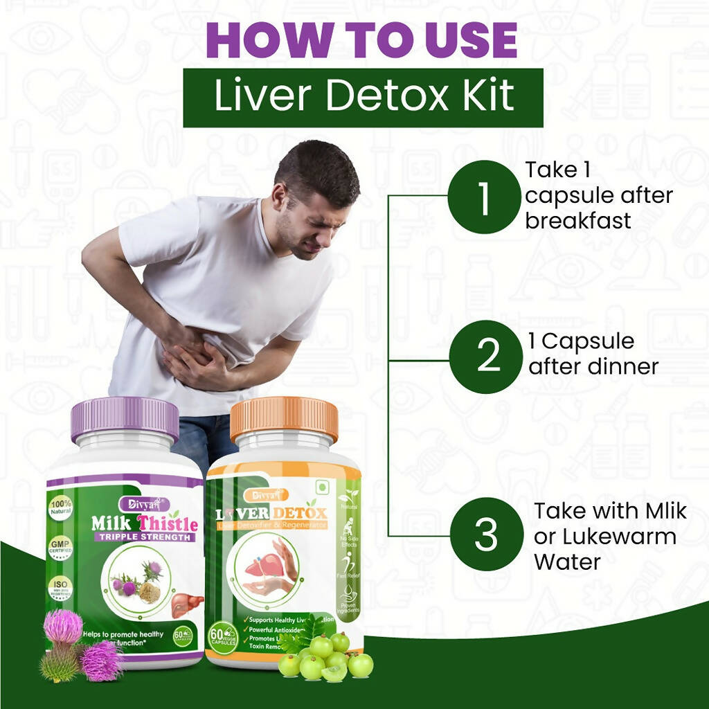 Divya Shree Liver Detox & Milk Thistle Capsule Combo - Distacart