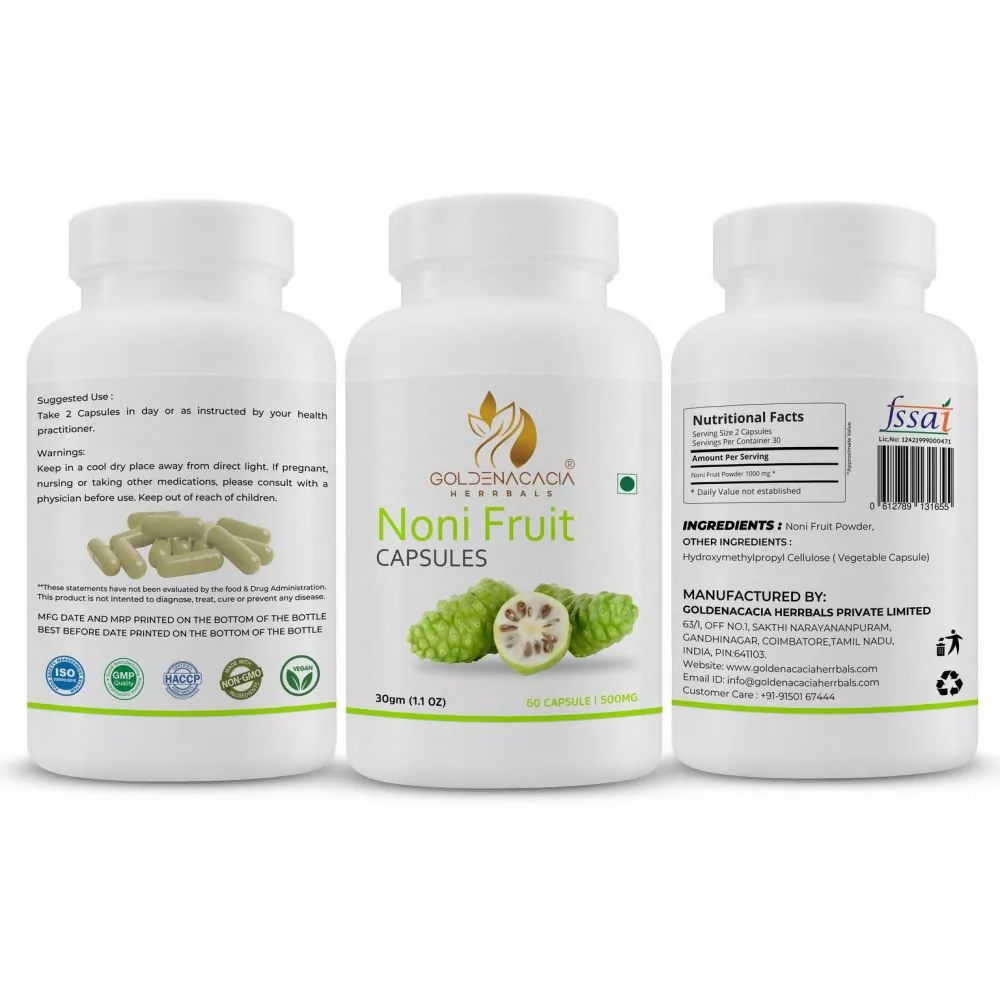 Goldenacacia Herrbals Noni Fruit Capsules - Distacart