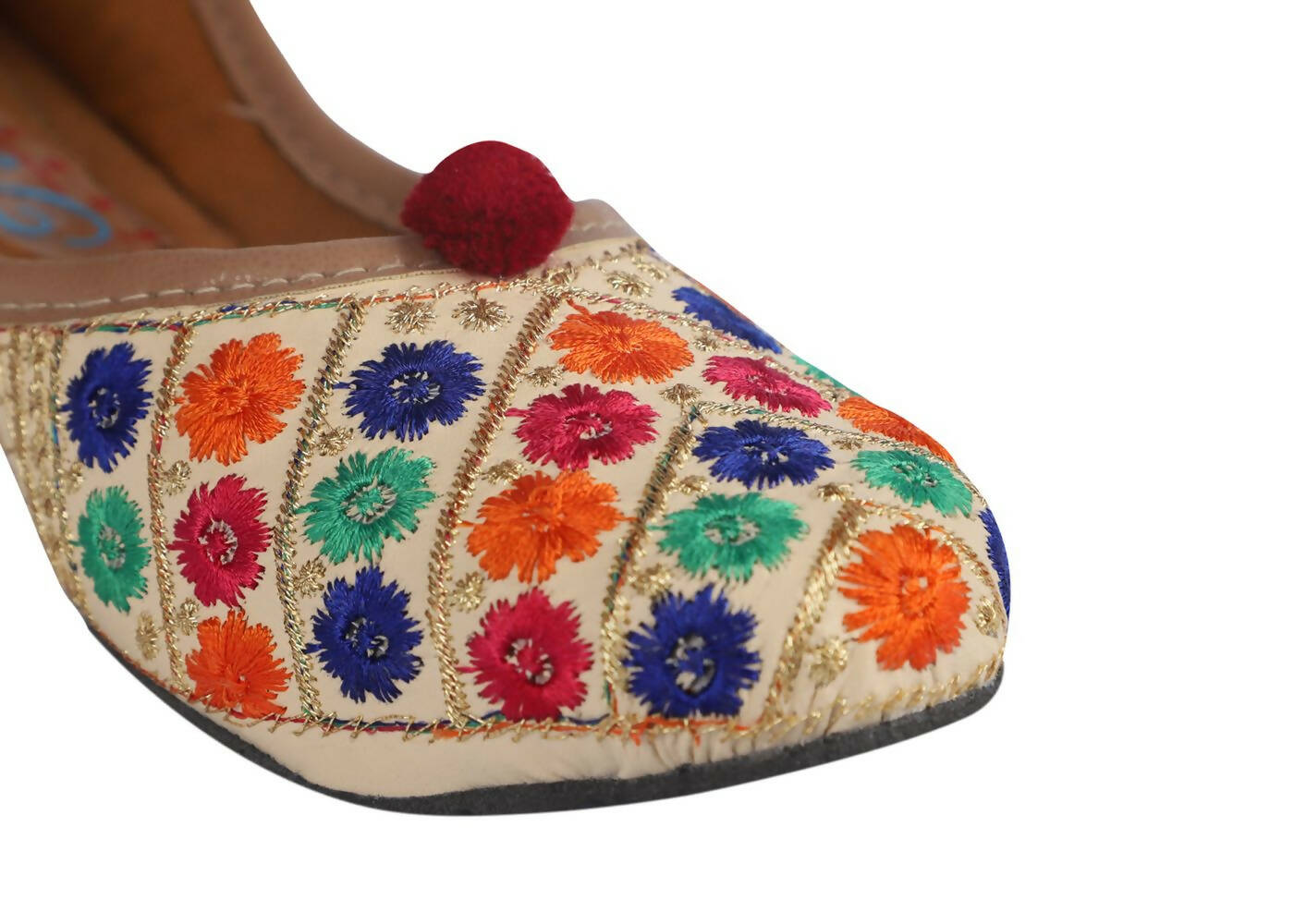 Tiny Bugs Girls Ethnic Floral Embroidered Juttis - Multi - Distacart