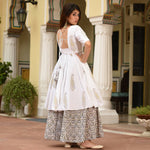 Thumbnail for PartyWear Designer White Pure Maslin Palazzo Suit - Anbazaar - Distacart