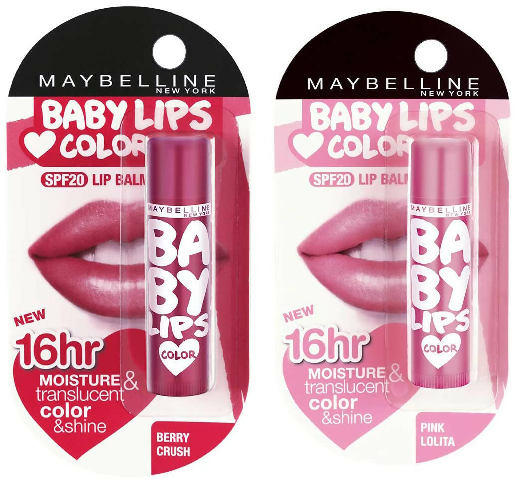 Maybelline New York Baby Lips Lip Balm - Pink Lolita and Berry Crush - Distacart
