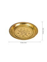 Thumbnail for Spillbox Gold-Toned Brass Thali Pooja Essential - Distacart