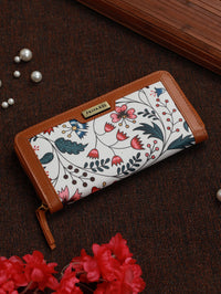 Thumbnail for Priyaasi Women White Tropical Floral Chain Wallet - Distacart