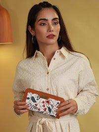 Thumbnail for Priyaasi Women White Tropical Floral Chain Wallet - Distacart