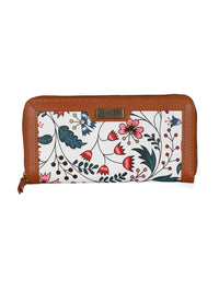 Thumbnail for Priyaasi Women White Tropical Floral Chain Wallet - Distacart