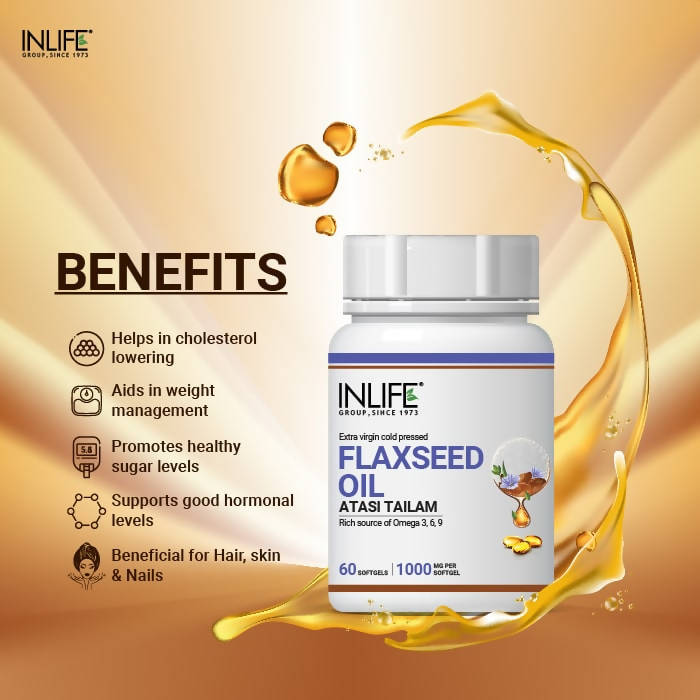 Inlife Flaxseed Oil Atasi Tailam Capsules