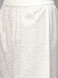 Thumbnail for Yufta Women Mauve & White Printed Kurta with Palazzo & Dupatta