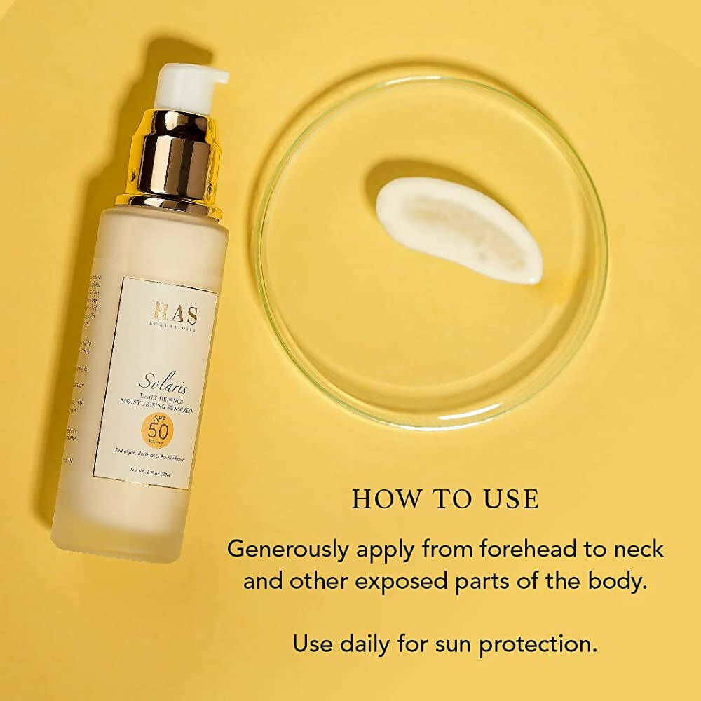 Ras Luxury Oils Solaris Daily Defence Mineral Sunscreen SPF 50 - Distacart