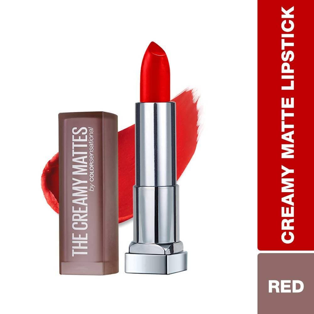 Maybelline New York Color Sensational Creamy Matte Lipstick / 690 Siren in Scarlet - Distacart