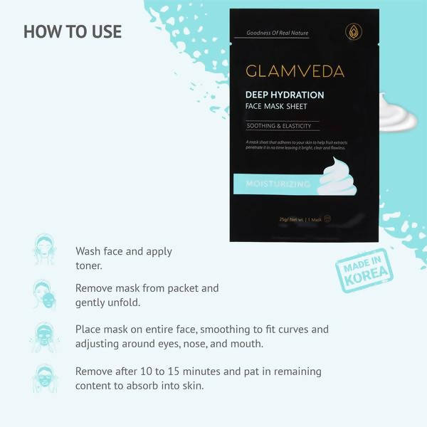 Glamveda Moisturizing Deep Hydration Sheet Mask