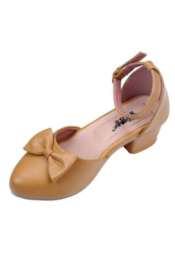 Tiny Bugs Girls Bow Embellished Ballerinas - Tan - Distacart