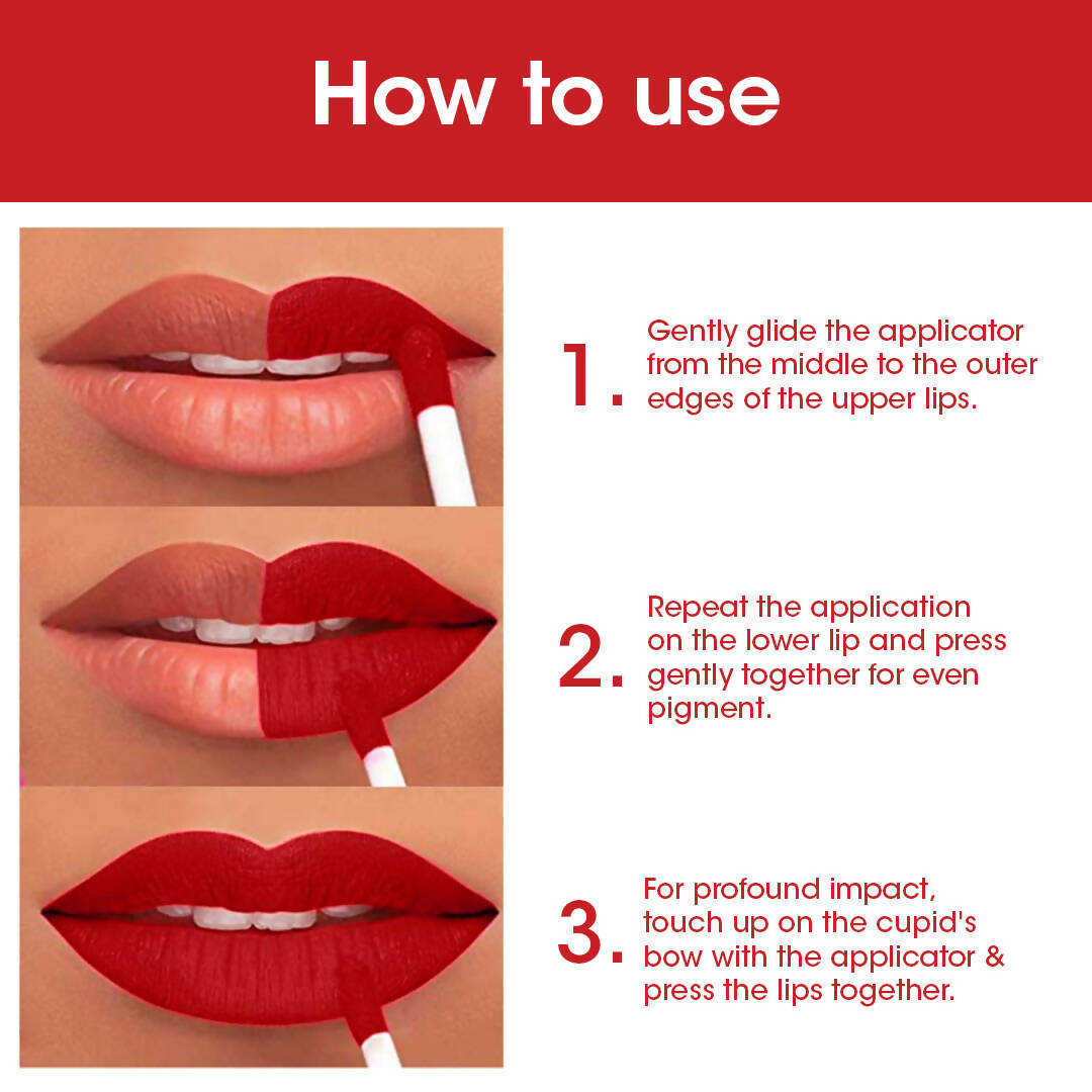 TAC - The Ayurveda Co. Liquid Matte Miss Red Lipstick - Distacart