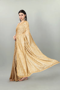 Thumbnail for NOZ2TOZ Women Party Wear Sequnce Worked Chiku Colour Heavy Georgette Saree - Distacart