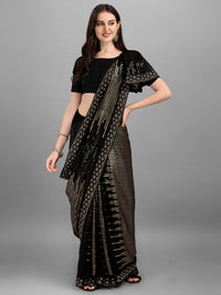 Thumbnail for NOZ2TOZ Women Party Wear Sequins Worked Black Colour Heavy Georgette Saree - Distacart