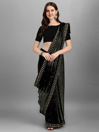 Thumbnail for NOZ2TOZ Women Party Wear Sequins Worked Black Colour Heavy Georgette Saree - Distacart