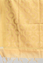 Thumbnail for Mominos Fashion Moeza Women's Banarsi Silk All Over Woven Design Golden Dupatta - Distacart