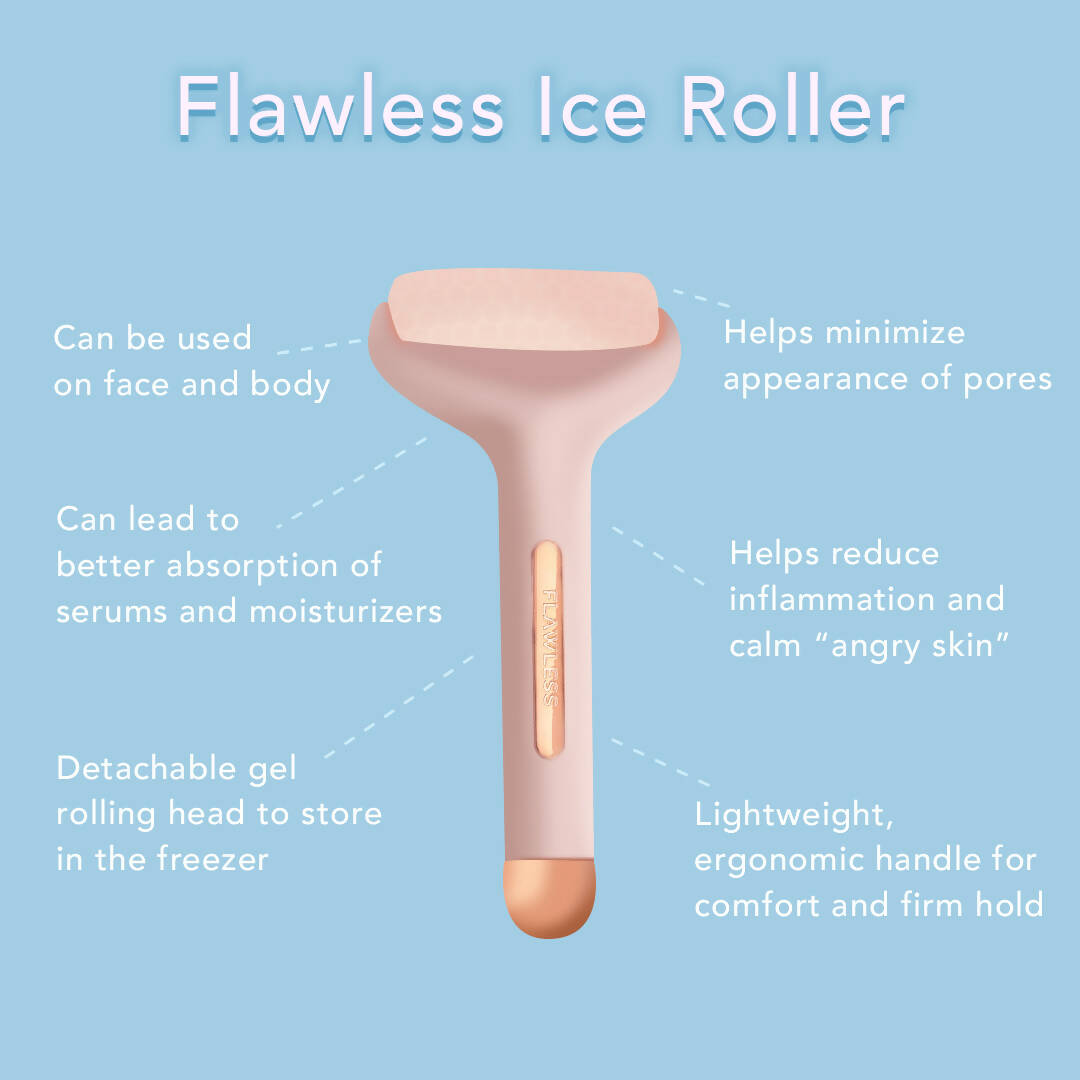 Favon Ice Roller Face Massager Tool with Cool Gel Beads for Cold Massage - Distacart