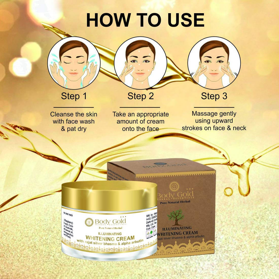 Body Gold Illuminating Whitening Cream - Distacart