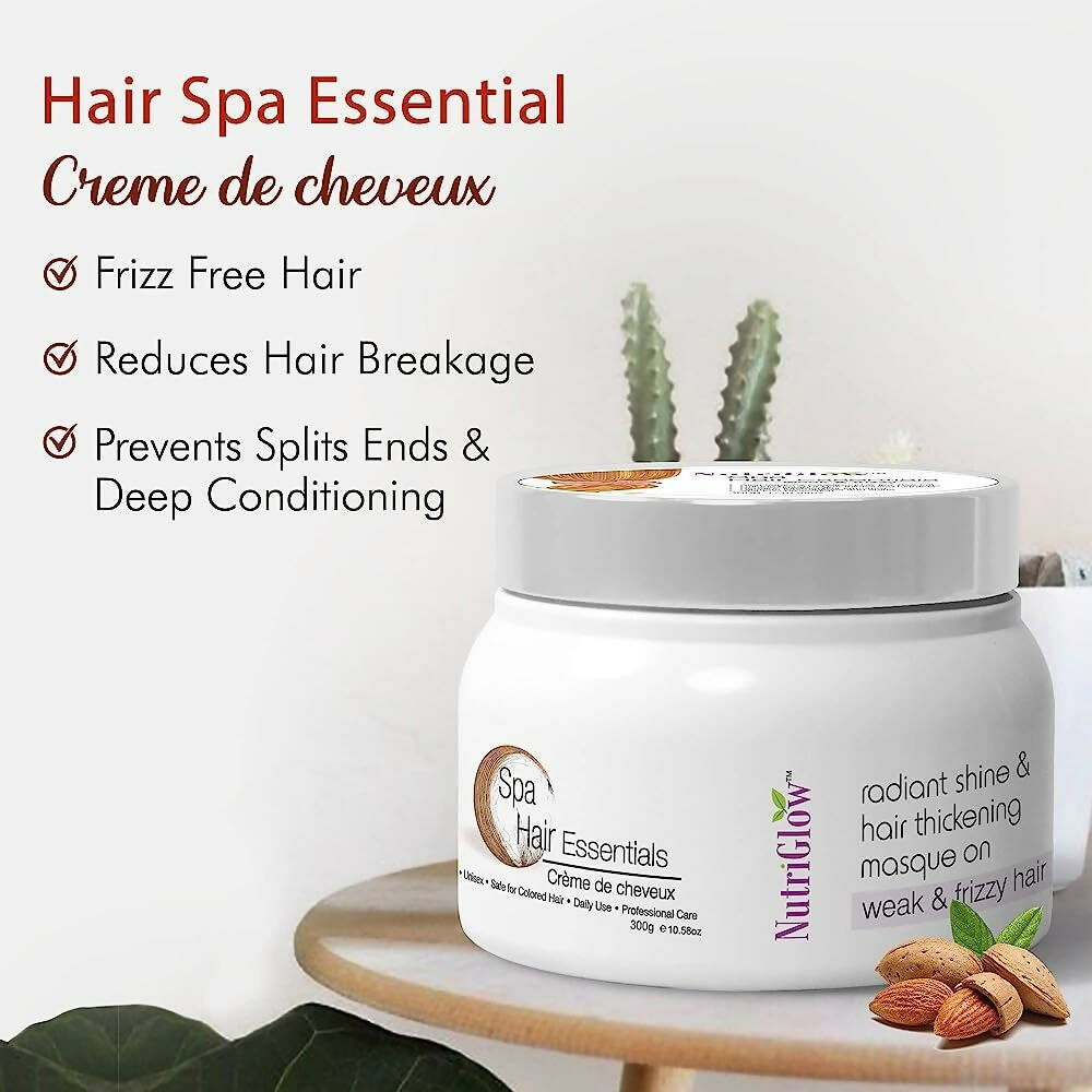 NutriGlow Hair Spa Cream With Volumizing & Shine Lock Formula for Weak & Frizzy Hair - Distacart