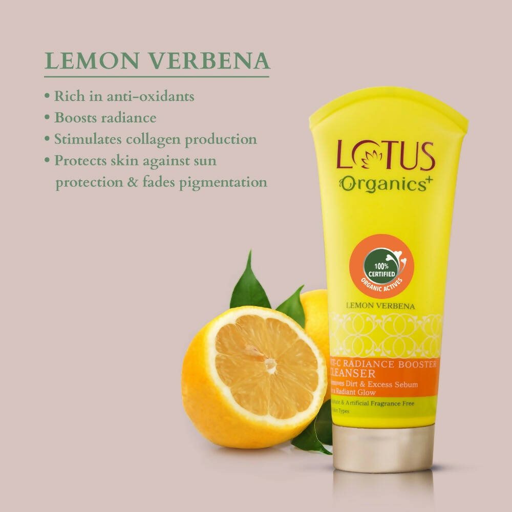 Lotus Organics+ Vit-C Radiance Booster Cleanser - Lemon Verbena - Distacart