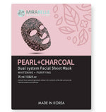 Thumbnail for Mirabelle Korea Pearl + Charcoal Dual System Facial Sheet Mask - Distacart