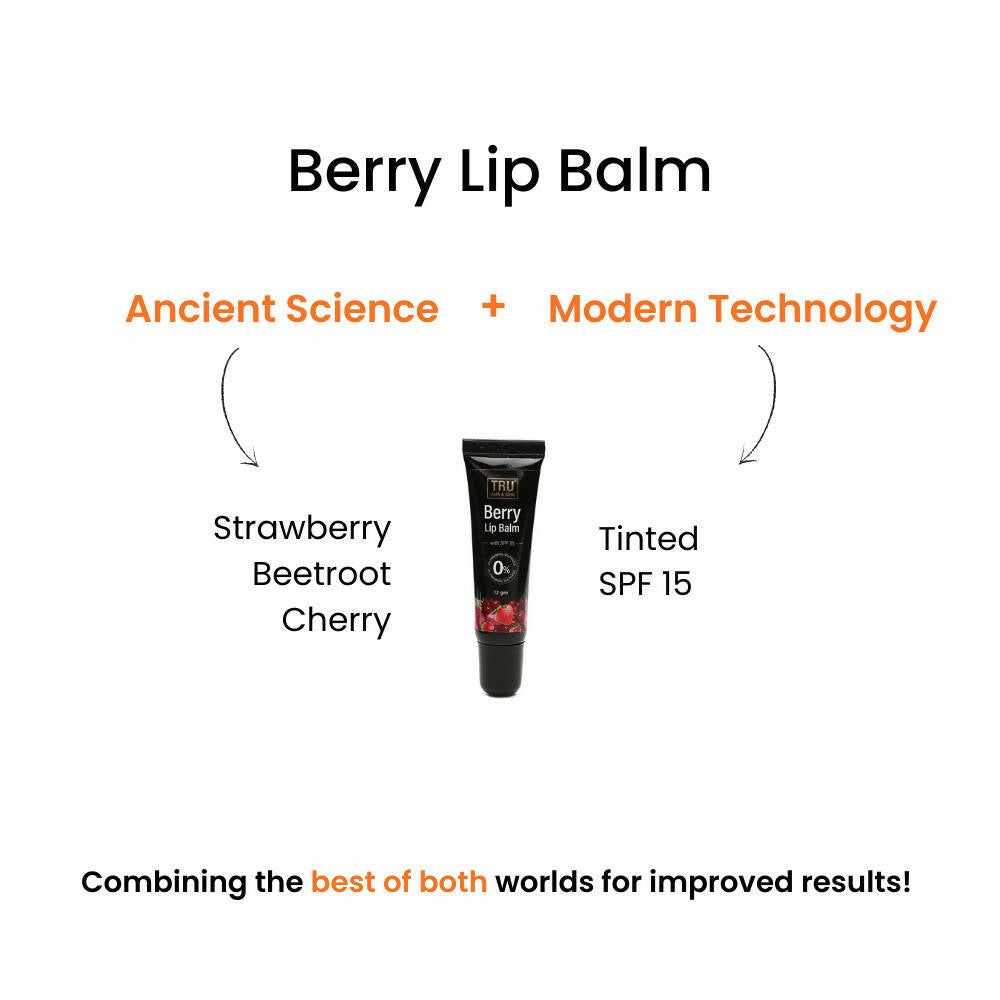 Tru Hair & Skin Berry Lip Balm With SPF 15 - Distacart