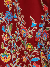 Thumbnail for Mominos Fashion Maroon Floral Design Palazzo