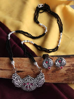 Thumbnail for Mominos Fashion Johar Kamal Oxidised Stone Mangalsutra