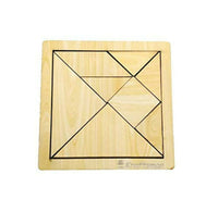 Thumbnail for Kraftsman Portable Wooden Tangram Puzzle | 7 Pieces Puzzle Board for Kids and Adults | Travel Pouch Included - Distacart