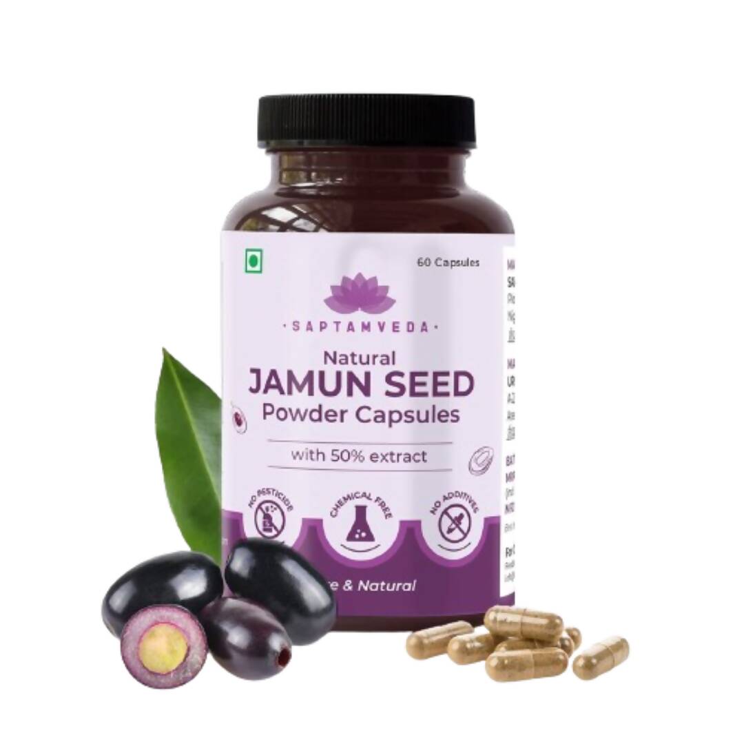 Saptamveda Natural Jamun Seed Capsules - Distacart