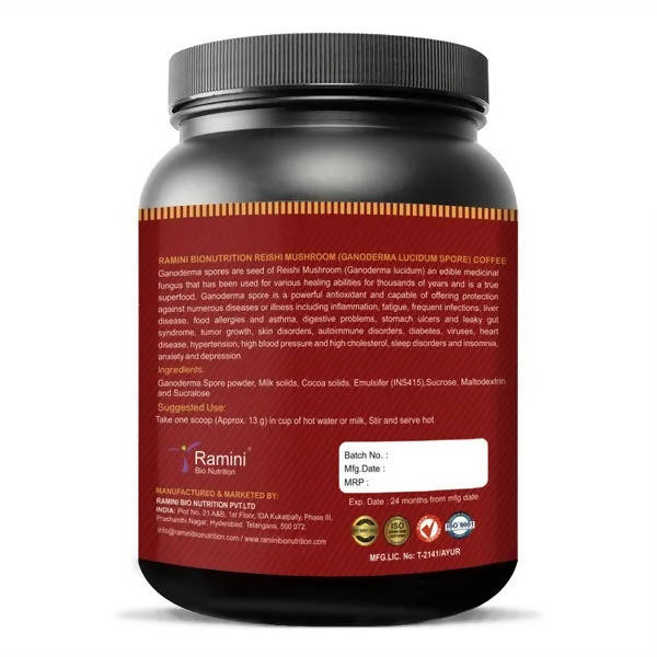 Ramini Bio Nutrition Ganoderma Spore Coffee Powder - Distacart