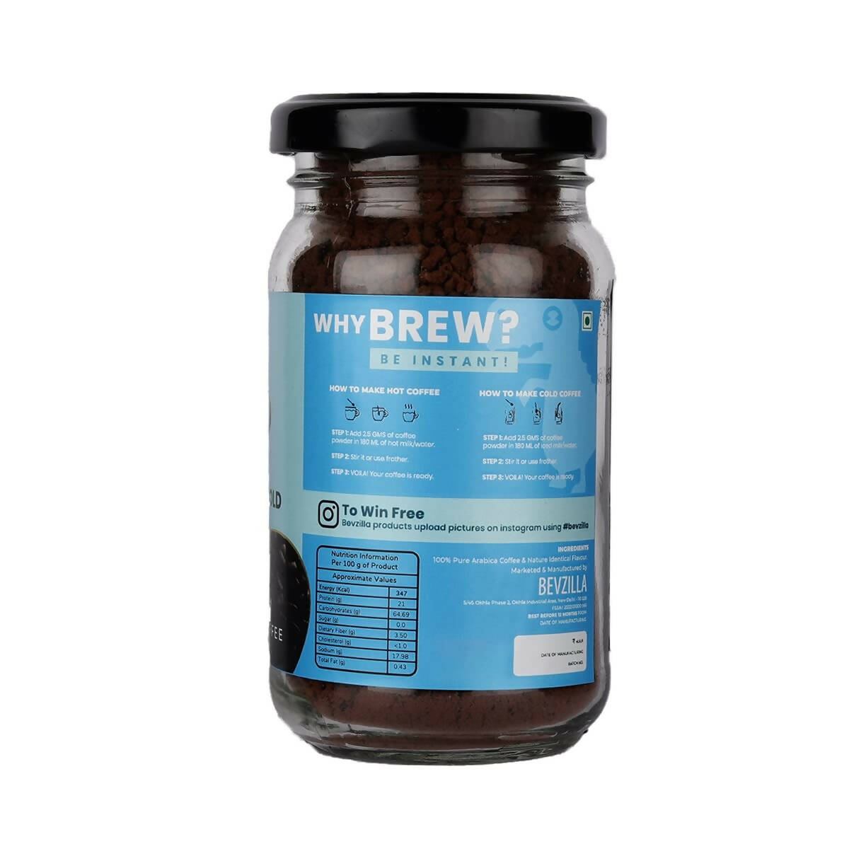 Bevzilla Instant Coffee Powder (Colombian Gold) - Distacart