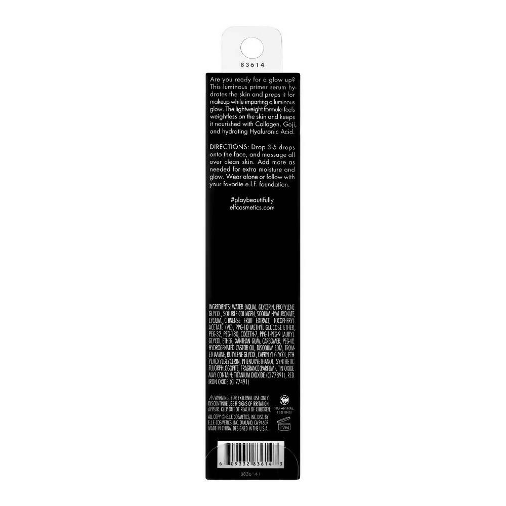 e.l.f. Cosmetics Glow Up Face Primer Serum - Distacart