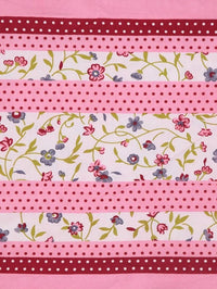 Thumbnail for Vamika Printed Cotton Pink Bedsheet With Multicolor Pillow Covers (LEOC_BINDI_P) - Distacart