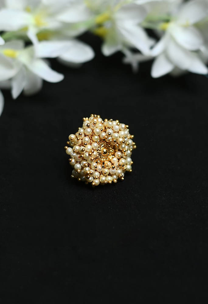Mominos Fashion Gold-Plated with Pearls Ring