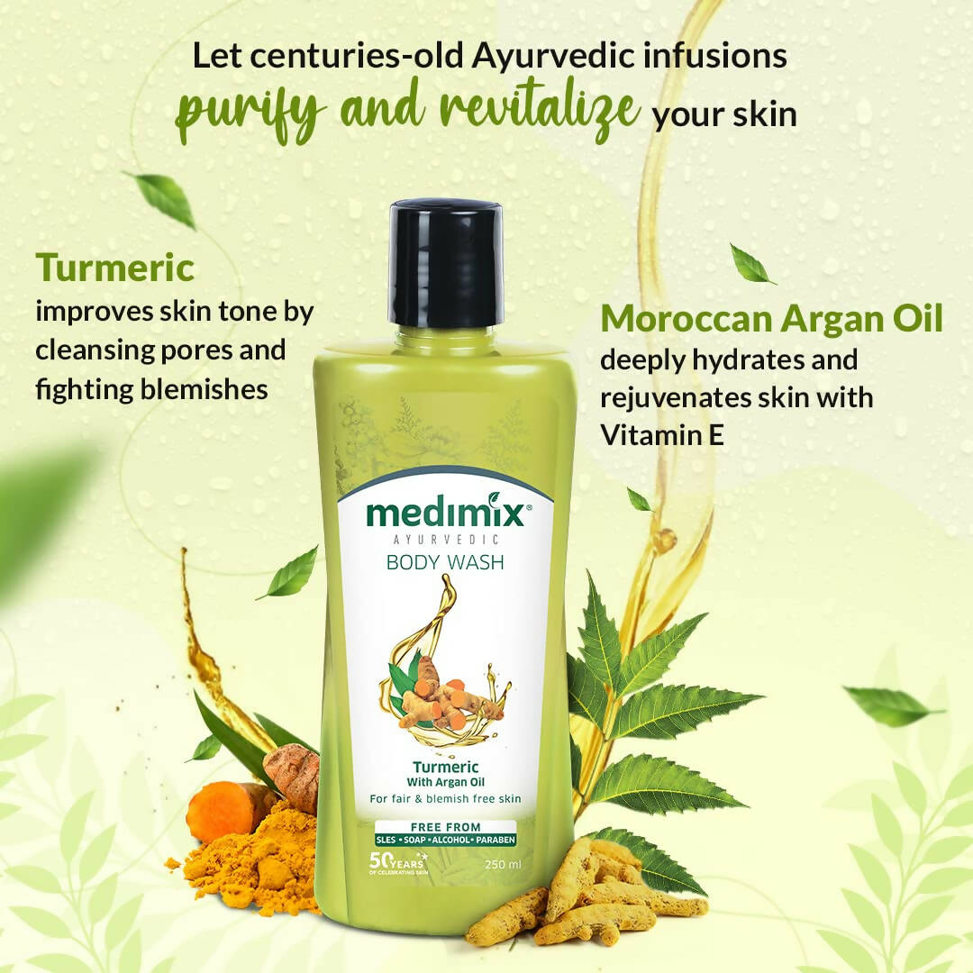 Medimix Ayurvedic Turmeric Body Wash with Argan Oil - Distacart