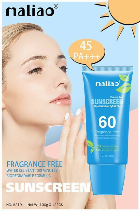 Maliao Professional Green Tea Sunscreen Lotion SPF 60 - Distacart