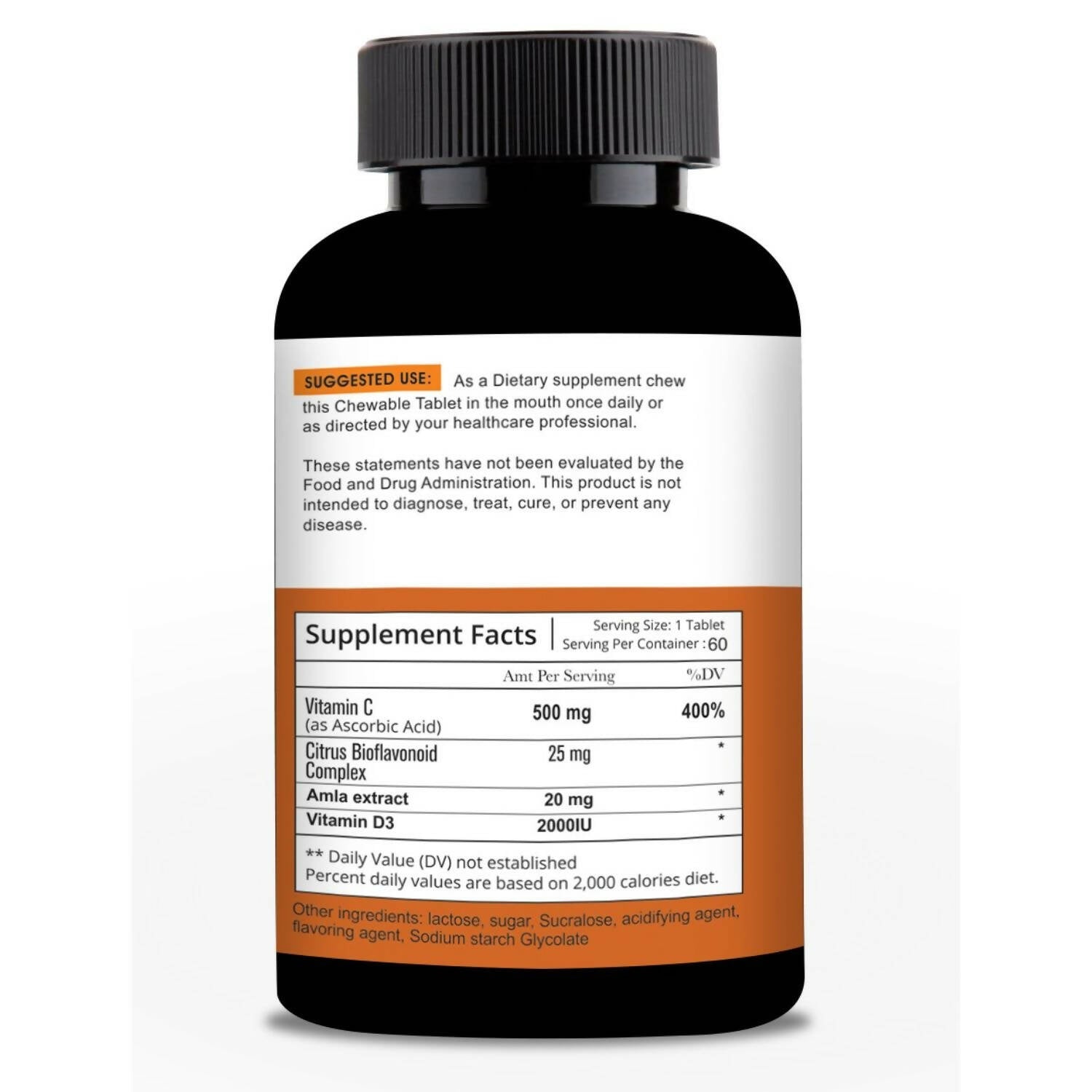 Nutracology Vitamin C 500mg Immunity Booster, Glowing Skin Tablets - Distacart