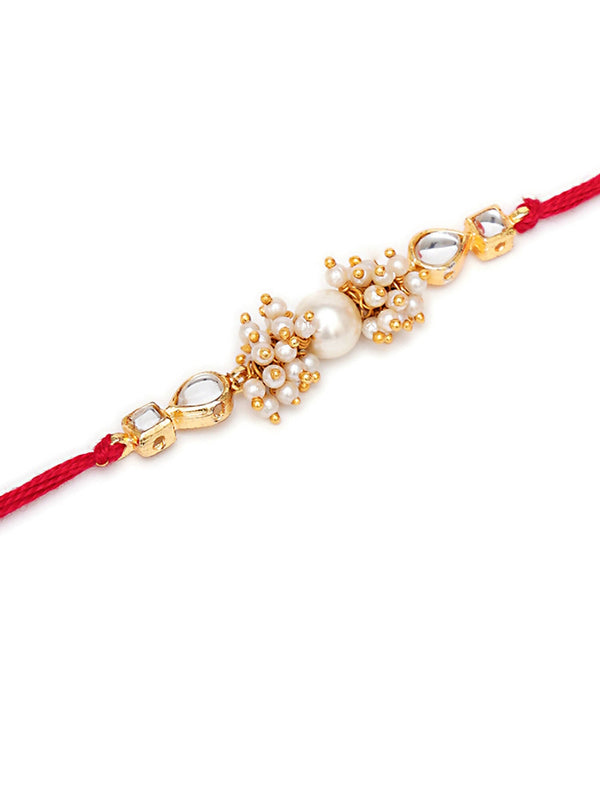 Designer kundan Rakhi - Ruby Raang - Distacart