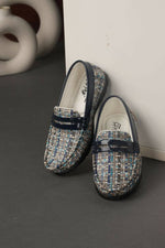 Thumbnail for Tiny Bugs Boys Printed Slip Ons Loafers - Blue - Distacart